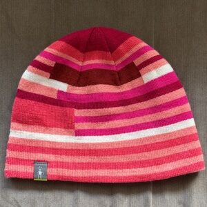 Smartwool Reversible Children’s Knit Beanie Pink/Stripes